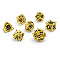 Błyszczące Złoto Pełny Set | 3 cm | Metal | Kości | Tron