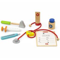 Drewniany zestaw małego lekarza w walizce