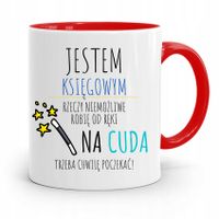 Kubek Czerwony Prezent Dla Księgowej Księgowego Z Nadrukiem Ze Zdjęciem