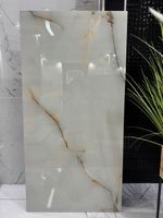 Polerowany gres marmurowy 120x60 perłowa baza, złoto-miedziane żyły POŁYSK