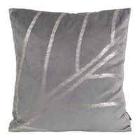 POSZEWKA WELUR VELVET WE WZORY 45X45 CM SZARA