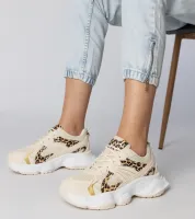 Panterkowe sneakersy sportowe na masywnej podeszwie Klarris 37