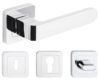 KLAMKA DRZWIOWA RIO KOLOR CHROM KOMPLET ROZET