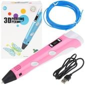 długopis 3d pen drukarka 3d zestaw - różowy