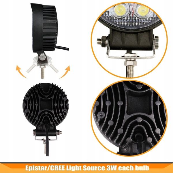 Halogen lightbar-doświetlacz Led 27W 2400lm okrągł zdjęcie 14