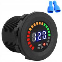 WSKAŹNIK AKUMULATORA MIERNIK NAPIĘCIA NAŁADOWANIA ŁODZI MOTOCYKLA TEST 12V