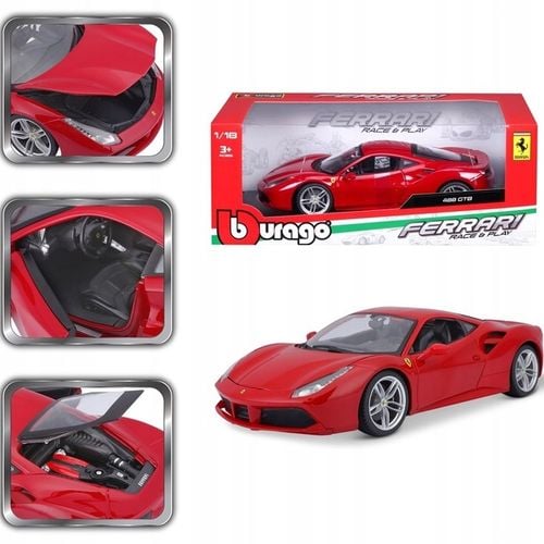 Ferrari 488 GTB 1:18 model Bburago 18-16008 na Arena.pl