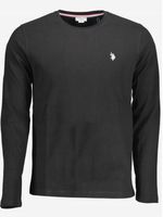 US POLO T-SHIRT MĘSKI Z DŁUGIM RĘKAWEM CZARNY L
