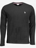 US POLO T-SHIRT MĘSKI Z DŁUGIM RĘKAWEM CZARNY L