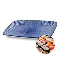 Talerz do serwowania sushi niebieski półmisek prostokąt plate tokusa blue prezent 22x12cm