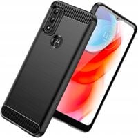 carbon case elastyczne etui pokrowiec motorola moto g play 2022 czarny