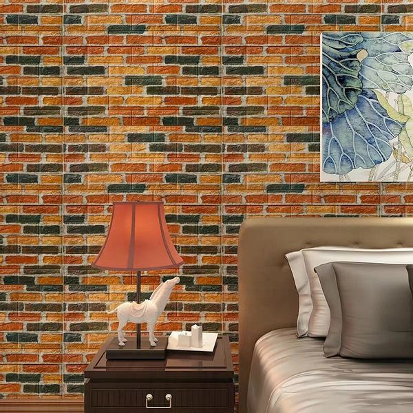 20x TAPETA CEGŁA SAMOPRZYLEPNA DIY NAKLEJKA 77x70CM zdjęcie 3