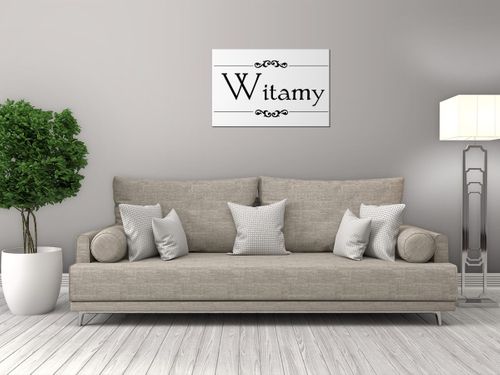 Obraz z napisem Witamy  60x40cm na Arena.pl