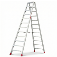 Drabina aluminiowa dwustronna 12 stopniowa FARAONE S2280ND - 4,20 m