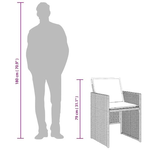 13-cz. zestaw mebli ogrodowych z poduszkami, jasnoszary na Arena.pl