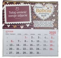 kalendarz 2025 Kochana Babcia prawdziwy Skarb | 3338-B3