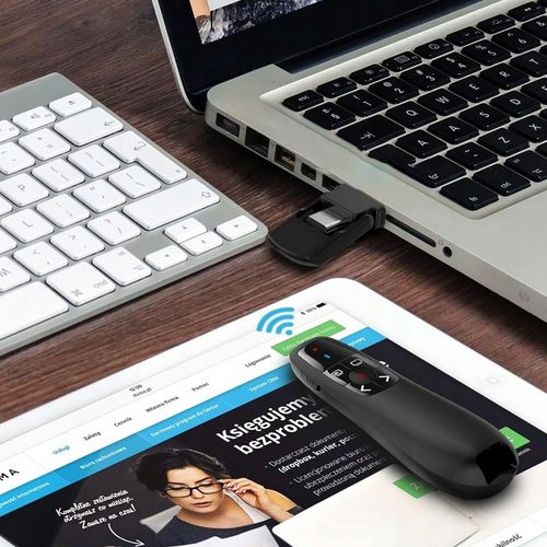 WSKAŹNIK PREZENTER LASEROWY PILOT BEZPRZEWODOWY DO PREZENTACJI LASER USB na Arena.pl