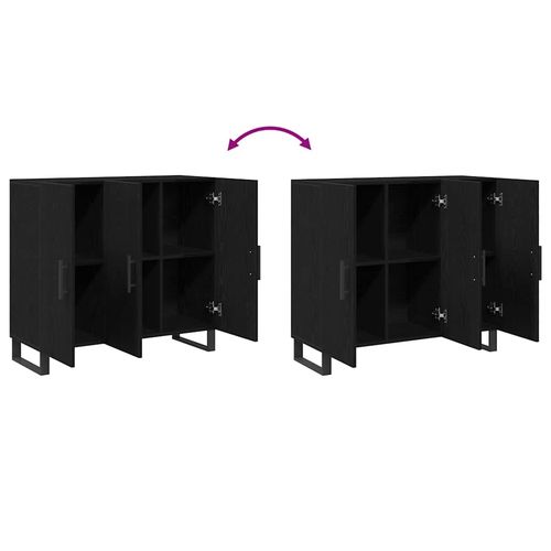 Bufet Czarny dąb 90 x 34 x 80 cm Materiał drewnopochodny na Arena.pl