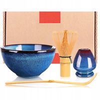 Zestaw prezentowy do herbaty matcha | czarka miotełka podstawka łyżeczka