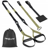 TAŚMY DO ĆWICZEŃ TRX CROSSFIT PASY TRENINGOWE Z AKCESORIAMI WYSOKA