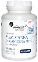 ALINESS MSM siarka organiczna Plus NA STAWY TRĄDZIK WŁOSY 180 tabletek