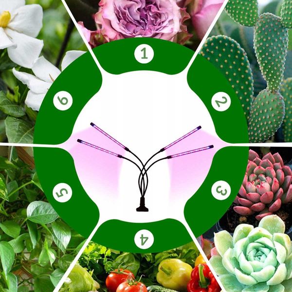 Lampa Do Wzrostu Roślin Heckermann - 36W - 4 Głowice zdjęcie 7