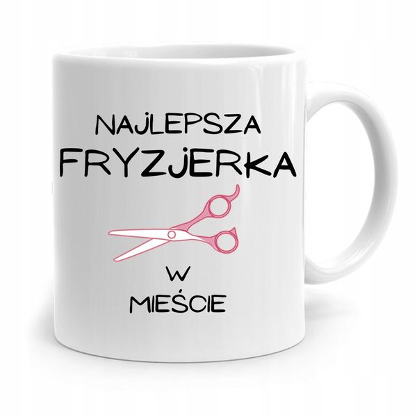 Kubek Dla Fryzjera Barbera Najlepsza Fryzjerka Z Nadrukiem Ze Zdjęciem zdjęcie 1