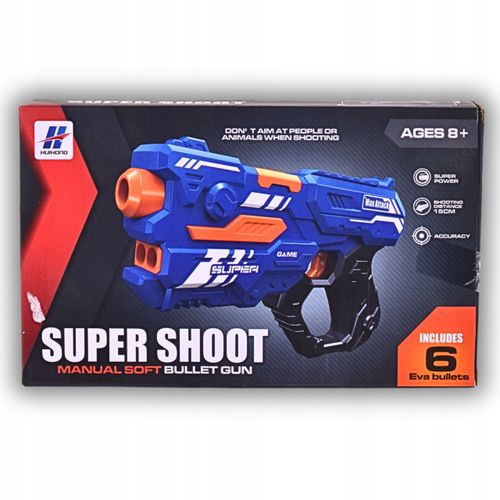 PISTOLET RĘCZNA WYRZUTNIA NA MIĘKKIE BEZPIECZNE STRZAŁKI Z MAGAZYNKIEM na Arena.pl