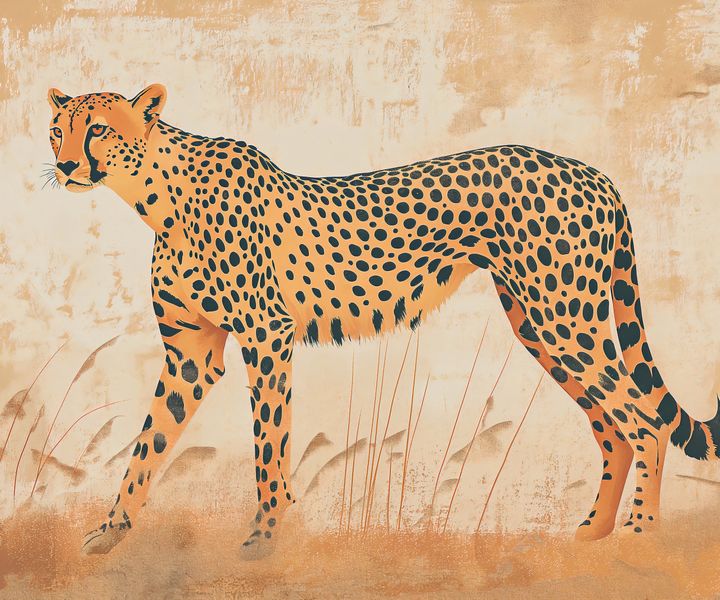 Plakat 60x50cm Gepard w Ruchu zdjęcie 1