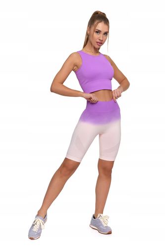 LEGGINSY DAMSKIE Krótkie Kolarki Bezszwowe Push-Up Wysoki Stan MORAJ S na Arena.pl