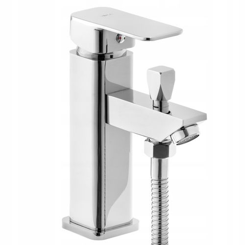 Bateria wannowa stojąca jednootworowa z prysznicem i wężem chrom na Arena.pl