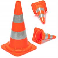 Pachołek drogowy słupek ostrzegawczy odblaskowy miękki widoczny pcv 50 cm