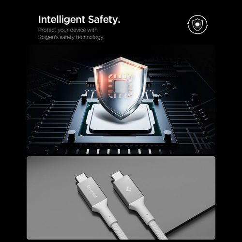 spigen eb24015cc essential type-c cable 240w 150cm white na Arena.pl