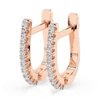 kolczyki z różowego złota 585 z diamentem (brylantem) 0,18 ct g/si