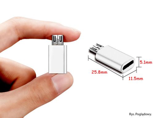 ADAPTER PRZEJŚCIÓWKA MICRO USB do USB-C 3.1 TYP C na Arena.pl