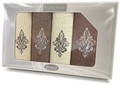 Komplet 4 ręczników Gift 50 70 Greno krem brąz w5