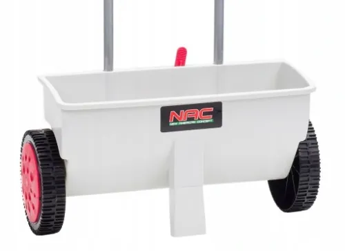 Siewnik NAC Rozsiewacz trawy nawozu soli piasku 45cm 12L na kołach S12-K na Arena.pl