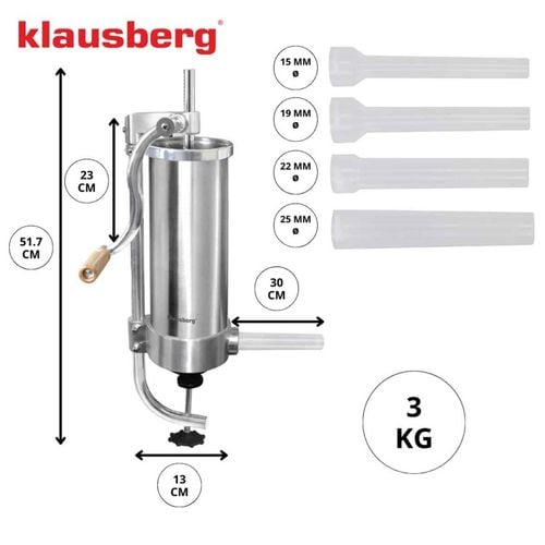 ręczna nadziewarka do kiełbasy 3kg klausberg kb-7926 pionowa na Arena.pl