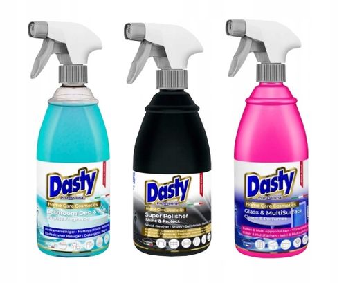 Dasty Zestaw Chemii Domowej - Płyn Do Szyb 0,7L, Czyszczenie Łazienki 0,7L, na Arena.pl