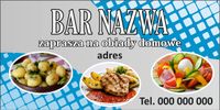BANER REKLAMOWY OCZKOWANY 200x100 cm RÓŻNE WZORY RESTAURACJA BAR