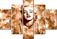 105CM 150CM OBRAZ 5 ELEM MARYLIN MONROE BŁYSKAWICE GWIAZDA DRUK
