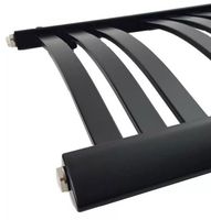 GRZEJNIK ŁAZIENKOWY HALFA2 CZARNY ŁUK 115X48CM CO