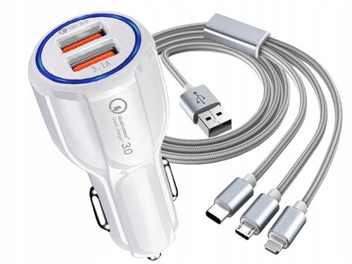 ŁADOWARKA SAMOCHODOWA QC 3.0 LIGHTNING MICRO TYP-C na Arena.pl