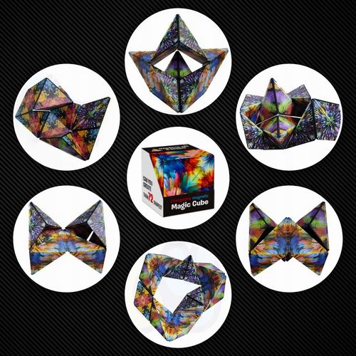 KOSTKA MAGNETYCZNA 3D FIDGET MAGIC CUBE ANTYSTRESOWA ZABAWKA 72 KSZTAŁTY na Arena.pl