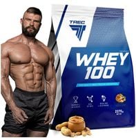 PRZEPYSZNE BIAŁKO WPC PROTEINY Trec Whey 100 2275g NA MASĘ SIŁĘ RZEŹBĘ
