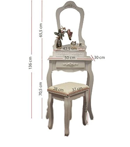 Toaletka Sophia biała na Arena.pl