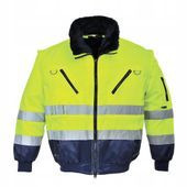 Kurtka Ostrzegawcza Pilot 3W1 - Yellow/Navy, Xl Odpinane Rękawy