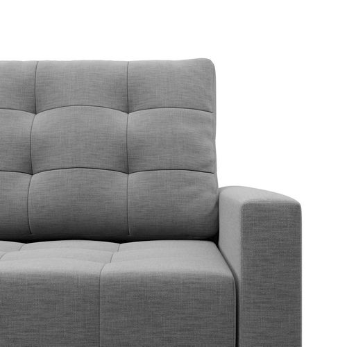 Sofa skandynawska, pikowana, NUBO, 152x92x92 cm, jasny szary | TYLETEGOTU na Arena.pl