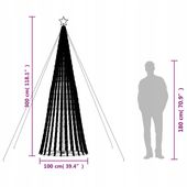 Choinka LED 688 LED Kolorowa 300 cm