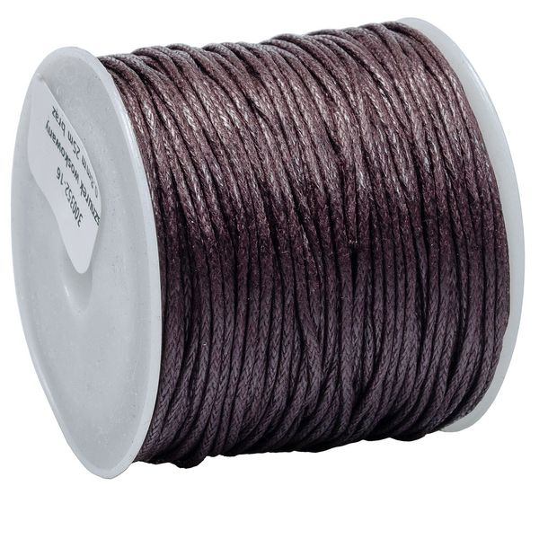 SZNUREK bawełniany woskowany 0.8mm 25m brązowy zdjęcie 1